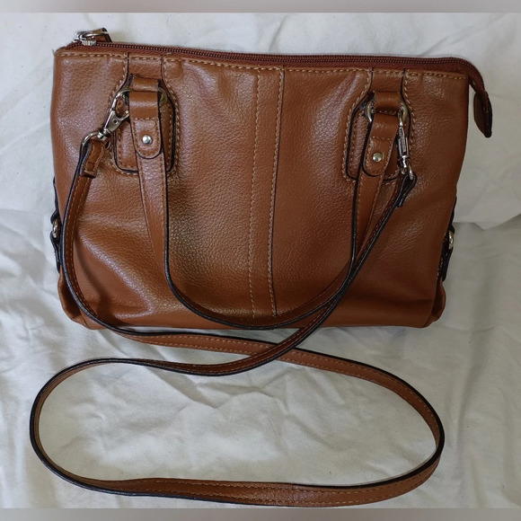 🍒 Relic Brand Tan Brown Satchel Crossbody Bag - Picture 1 of 7